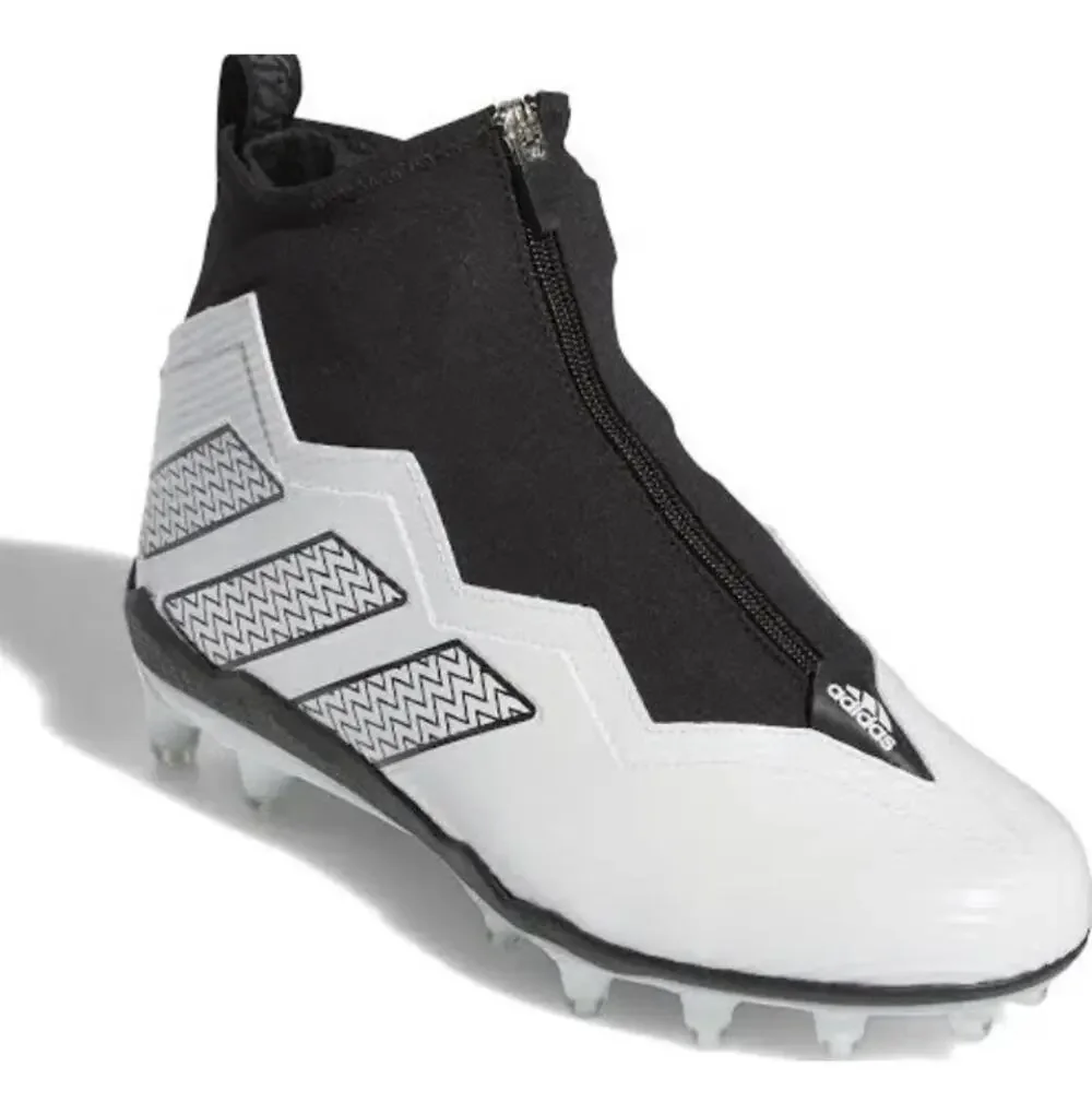 ADIDAS Men's Nasty 2.0 Football Cleats Size 9 White Black Zipper NWOB GV8306